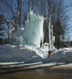 Like this, a broken hydrant line and a storm make a sculpture.